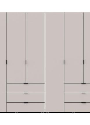 Распашной шкаф для одежды doros гелар комплект кашемир 3+3 дсп 232.4х49.5х203.4 (80737640)
