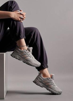 Кроссовки женские adidas marathon tr 26 grey pink женские спортивные кроссовки адидас маратон светло-серые с розовым 🔥7 фото