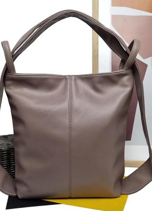 Женская сумка мешок искусственная кожа мокко арт.a-94454 sand eteral smile (китай)