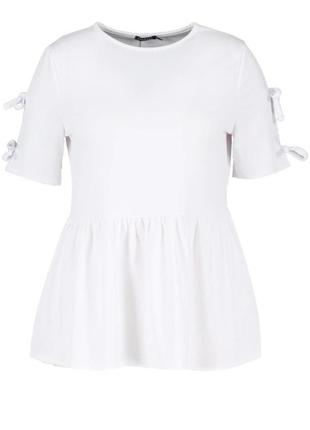 Біла блузка/ біла блузка/ блуза boohoo/ літня блузка