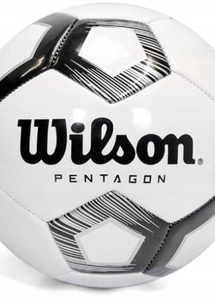 М'яч футбольний wilson pentagon white/black size 5