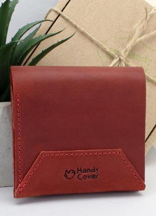 Подарунковий набір жіночий handycover №44 (червоний) гаманець, 2 обкладинки, ключниця в коробці3 фото