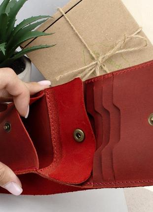 Подарунковий набір жіночий handycover №44 (червоний) гаманець, 2 обкладинки, ключниця в коробці6 фото
