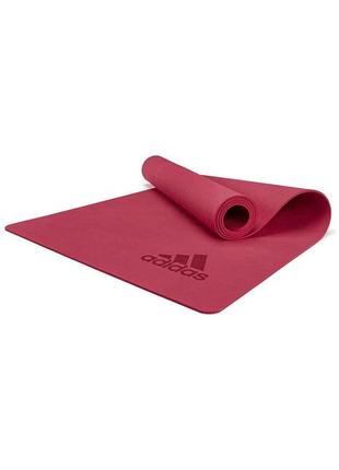 Килимок для йоги adidas premium yoga mat червоний уні 176 х 61 х 0,5 см