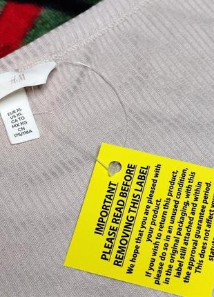 Брендовый джемпер топ в рубчик h&m этикетка 3