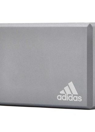 Блок для йоги adidas yoga block сірий уні 22.8x15.2x7.6 см