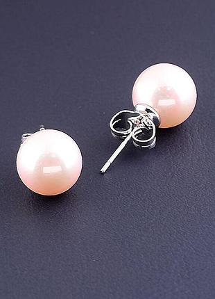 Сережки удобные xuping не темнеет  майорка  родий