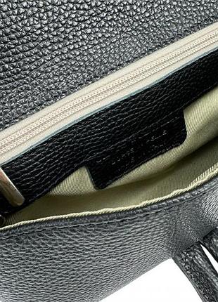 Сумочка пошет шкіряна італія стильна чорна через плече 798118a3 фото