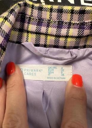 Блейзер в клетку жакет укороченный пиджак женский4 фото