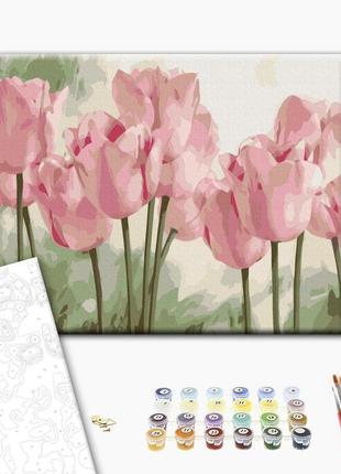 Картина за номерами "ніжні тюльпани", "bs53322", 40x50 см