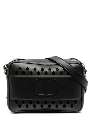 Черная перфорированная сумка через плечо кросс-боди twinset кросс-боди маленькая сумка