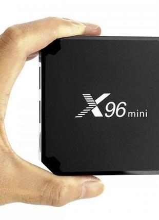 Приставка смарт тв бокс smart tv box x96 mini 4-ядерная 2гб/16гб андроид 7.1.2 черный 4k3 фото