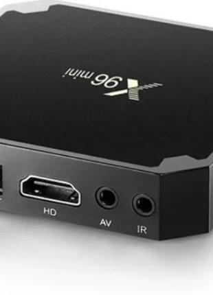 Приставка смарт тв бокс smart tv box x96 mini 4-ядерная 2гб/16гб андроид 7.1.2 черный 4k6 фото