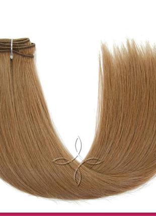 Натуральные славянские волосы на трессе 55-60 см 100 грамм, русый №08