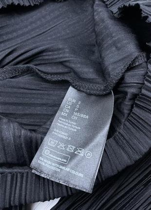 Чёрная лёгкая блуза h&m s блуза для беременных блуза плиссе3 фото