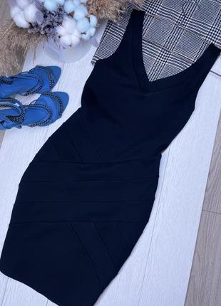 Нова чорна коротка сукня s плаття бандажне коротке плаття з красивою спиною