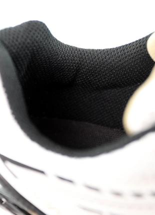 Кроссовки мужские спортивные кожаные с сеткой на шнуровке весна-лето белые 41 42 43 44 455 фото