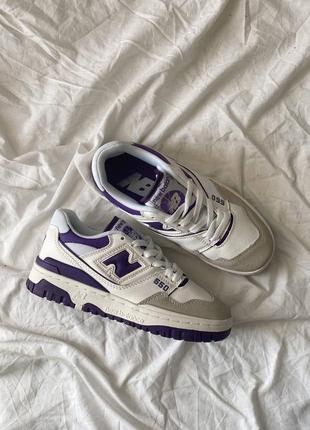 New balance 550 white purple  розпродаж