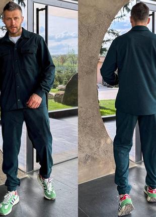 Брючный костюм мужской весенний летний на лето демисезонный базовый легкий замшевый...