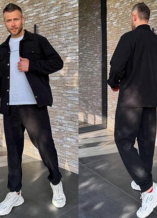 Брючный костюм мужской весенний летний на лето демисезонный базовый легкий замшевый...