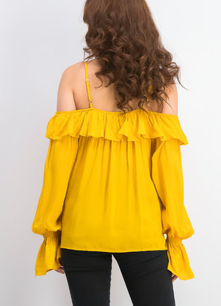 Романтична жовта блуза mango m-l7 фото