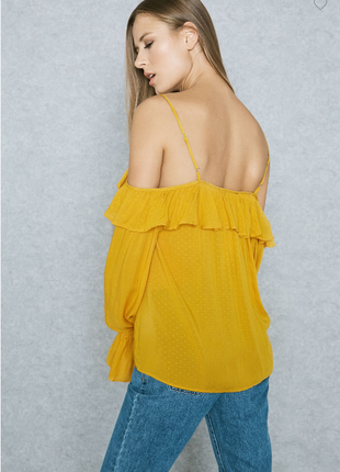 Романтична жовта блуза mango m-l8 фото