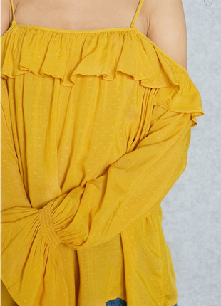 Романтична жовта блуза mango m-l5 фото