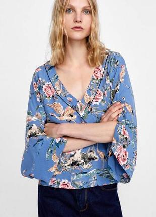 Женская блуза кимоно zara идеальном состоянии размер xs - s