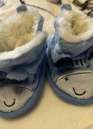 Капці дитячі тапки тапочки теплі утеплені взуття 3-6 місяців st. bernard