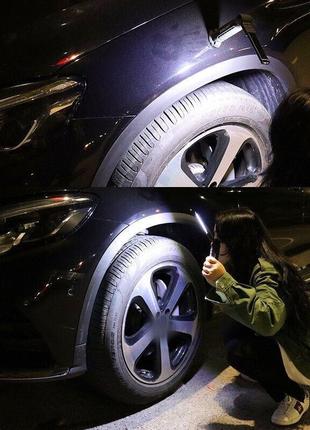 Складной заряжаемый cob + led фонарик, с магнитом и на батарейках worklight