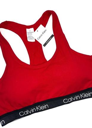 Красный комплект calvin klein черная резинка. код: с50