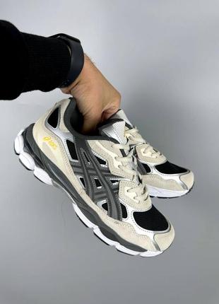 Кроссовки asics gel-nyc black beige steel