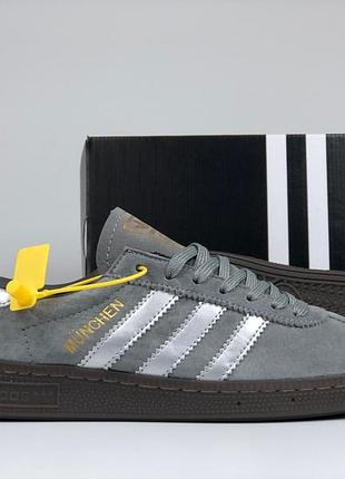 Adidas Scarpe кроссовки мужские адидас весенние осенние демисезонные демисезон топ качество лицензия низкая натуральная замша серые