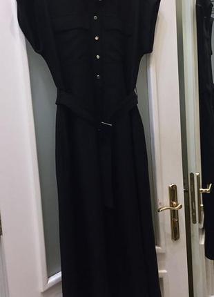 Нова.чорна сукня з льону c&a premum linen european grown linen dress noir black оригінал. зі свіжих