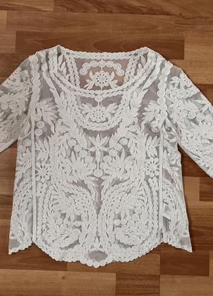 Вышитая блуза h&m