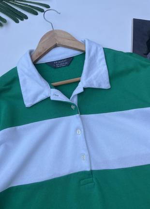 Зелёный свитшот в полоску. джемпер поло оверсайз5 фото