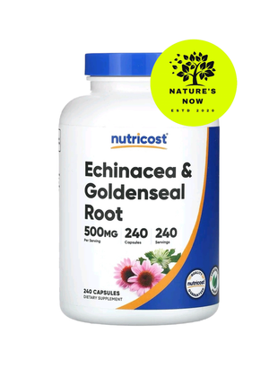 Nutricost корінь ехінацеї та жовтокорня 500 мг — 240 капсул/сша