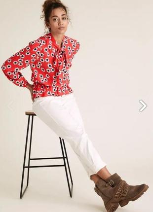 Красивая блуза marks&spencer collection вискоза принт цветы этикетка