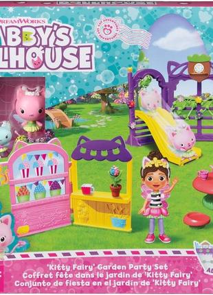 Казковий ігровий набір gabbys dollhouse вечірка у казковому саду кітті, будиночок габбі