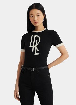 Футболка ralph lauren бежевая черная