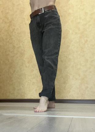 Черно-серые женские джинсы мом topshop xs\s