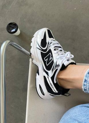 Кросівки жіночі шкіряні new balance 530 white/black