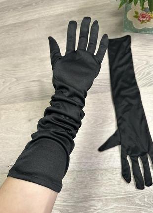 Длинные перчатки вечерние рукавички