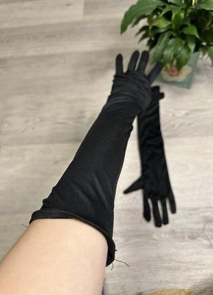 Длинные перчатки вечерние рукавички