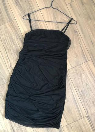 Сукня чорна в сітку plt