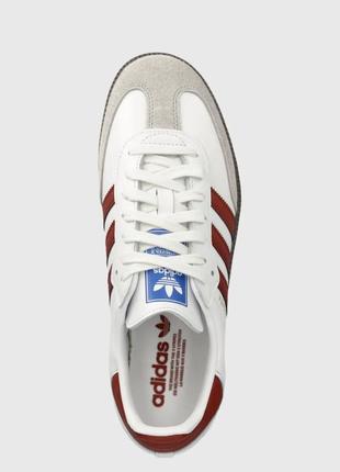 Шкіряні кросівки adidas originals samba og white better scarlet3 фото