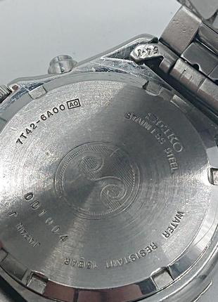 Винтажные коллекционные часы seiko chronograph sports 150 7t42-6a00 хронограф под ремонт3 фото