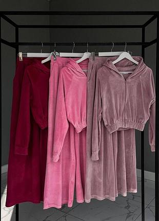 Хіт-продажу❗️спортивні велюрові костюми у великій палітрі кольорів9 фото