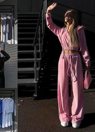 Хіт-продажу❗️спортивні велюрові костюми у великій палітрі кольорів6 фото