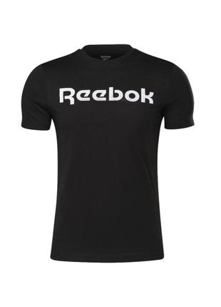 Футболка мужская reebok gs linear re black/white